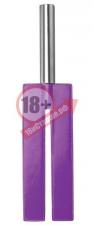 Фиолетовая П-образная шлёпалка Leather Slit Paddle - 35 см.