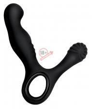 Чёрный стимулятор простаты с вибрацией Revive Prostate Massager