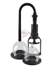 Вакуумная помпа и 2 чаши для сосков Deluxe Vibrating Nipple Pleasure Cups с вибрацией
