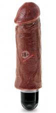 Коричневый вибратор-реалистик 5" Vibrating Stiffy - 16,5 см.