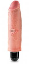 Телесный вибратор-реалистик 6" Vibrating Stiffy - 17,8 см.