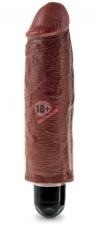 Коричневый вибратор-реалистик 6" Vibrating Stiffy - 17,8 см.
