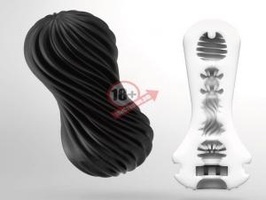 Мастурбатор FLEX Rocky Black с плотным рельефом