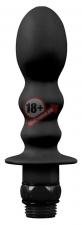Чёрная насадка для душа HYDROBLAST 4INCH BUTTPLUG SHAPE DOUCHE для анальной стимуляции