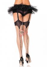 Оригинальные чулки под пояс STOCKINGS SCROLL BACKSEAM