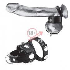 Утяжка для мошонки и пениса Cock Ring With 1" Ball Stretcher And Optional Weight Ring