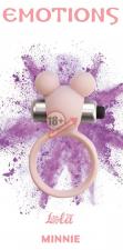 Розовое эрекционное виброколечко Emotions Minnie Light pink
