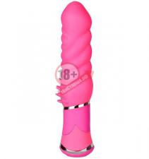 Розовый анальный вибратор с шипиками BOOTYFUL TWISTED TICKLER VIBE PINK
