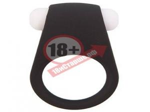 Чёрное эрекционное виброкольцо LIT-UP SILICONE STIMU RING 4 BLACK