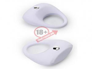 Белое эрекционное кольцо LIT-UP SILICONE STIMU RING 7