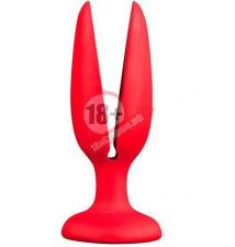 Красная пробка-бутон MENZSTUFF FLOWER BUTT PLUG 4INCH - 11 см.