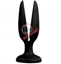 Чёрная пробка-бутон MENZSTUFF FLOWER BUTT PLUG 4INCH - 11 см.