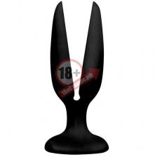 Чёрная пробка-бутон MENZSTUFF FLOWER BUTT PLUG 5INCH - 13,5 см.