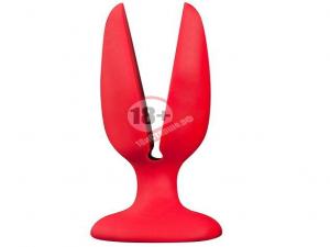 Красная пробка-бутон MENZSTUFF FLOWER BUTT PLUG 6INCH - 15 см.