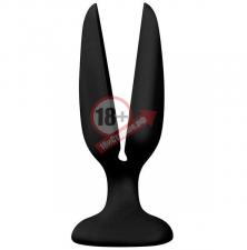 Чёрная пробка-бутон MENZSTUFF FLOWER BUTT PLUG 6INCH - 15 см.