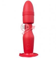 Красная анальная пробка с вибрацией MENZSTUFF VIBRATING BUTT PLUG 8.5INCH - 21,5 см.