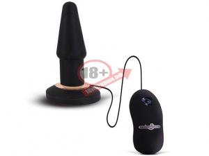 Чёрная анальная вибропробка APEX BUTT PLUG SMALL BLACK - 14 см.