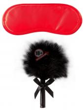 Набор для игр Velvet Soft Eye Mask and Tickler: маска на глаза и пуховая кисточка