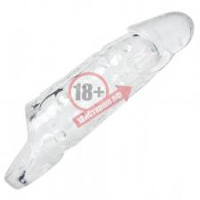 Насадка на член с кольцом для мошонки Tom of Finland Clear Realistic Cock Enhancer - 24 см.