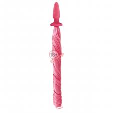 Розовая анальная пробка с нежно-розовым хвостом Unicorn Tails Pastel Pink
