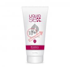 Съедобная смазка с согревающим эффектом и ароматом клубники Liquid Sex Tingling Gel for Her Strawberry - 56 гр.