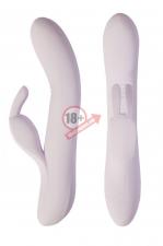 Белый вибратор Love story White Rabbit с клиторальным зайчиком - 21 см.
