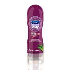 Интимная смазка и гель для массажа DUREX Play Massage 2in1 с алоэ вера - 200 мл.