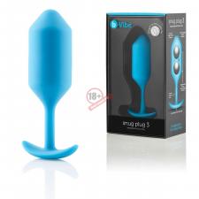 Голубая пробка для ношения B-vibe Snug Plug 3 - 12,7 см.