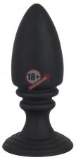 Чёрная анальная пробка Anal Plug - 12,5 см.