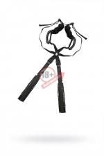 Чёрный бондажный комплект Romfun Sex Harness Bondage на сбруе