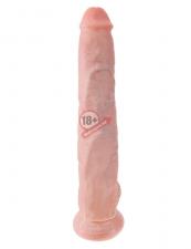 Телесный фаллоимитатор-гигант 14" Cock with Balls - 37,5 см.