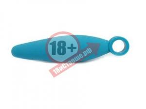 Голубая анальная пробка Climax Anal Finger Plug - 10,5 см.