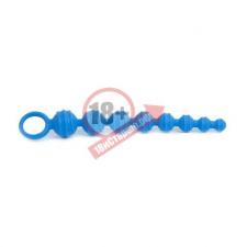 Синяя анальная цепочка Climax Anal Anal Beads Silicone Ridges - 32,6 см.