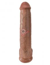 Кофейный фаллоимитатор-гигант 15" Cock with Balls - 40,6 см.