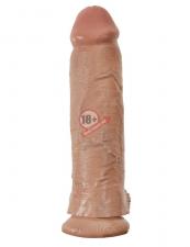 Кофейный фаллоимитатор-гигант 12" Cock with Balls - 30,5 см.
