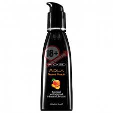 Лубрикант с ароматом спелого персика WICKED AQUA Sweet Peach - 120 мл.