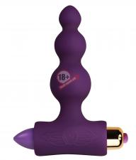 Фиолетовая анальный виброёлочка Petite Sensations Bubbles - 10,8 см.