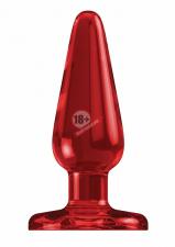 Красная анальная пробка Butt Plug Basic 3 Inch - 7,6 см.