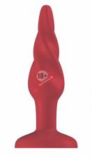 Красная анальная пробка Butt Plug Rounded 3 Inch - 7,6 см.