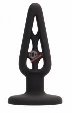 Чёрная анальная пробка Butt Plug Hollow 1 4 Inch - 10 см.