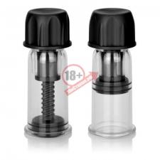 Чёрные помпы для сосков Nipple Play Vacuum Twist Suckers