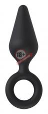 Чёрная анальная пробка Soft Touch Plug L - 15,5 см.