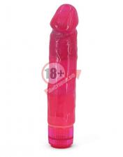 Розовый вибромассажёр SASSY - 18 см.