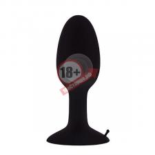 Чёрная анальная пробка MENZSTUFF ROLL PLAY - 12 см.