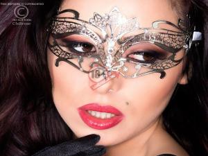 Фигурная серебристая маска Mysterious Mask